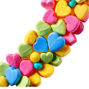 Colorful Candy Hearts PNG 06212024 PNG