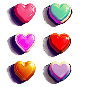 Colorful Candy Hearts PNG 06212024 PNG