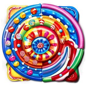 Colorful Candyland Game Board Png Pea38 PNG Image