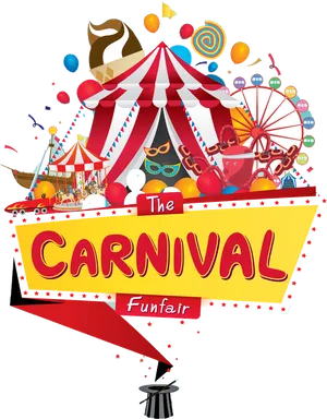 Colorful Carnival Funfair Graphic PNG Image