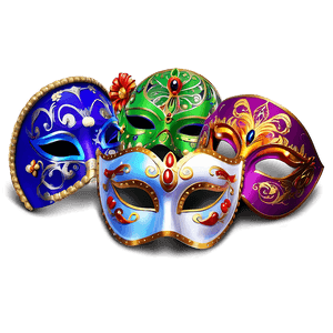 Colorful Carnival Masks PNG qkx68 PNG with transparent background