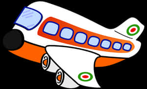 Colorful Cartoon Airplane PNG image with transparent background