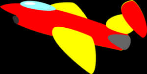 Colorful Cartoon Airplane PNG image with transparent background