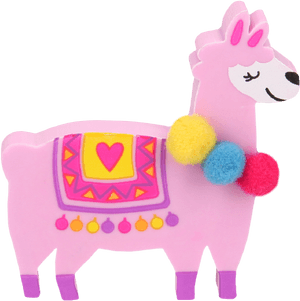 Colorful Cartoon Alpaca Figurine.png PNG