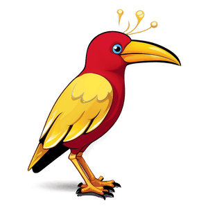 Colorful Cartoon Bird PNG vlf46 PNG