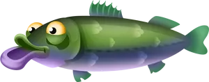 Colorful Cartoon Carp PNG Image