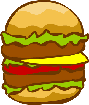 Cartoon Burger Png - Double Cheese Burger Clipart, Transparent Png PNG image with transparent background