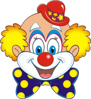 Colorful Cartoon Clown Face PNG Image