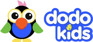 Colorful Cartoon Dodo Kids Logo PNG Image