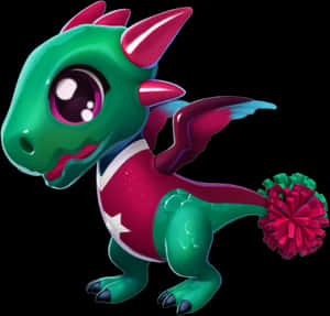 Colorful Cartoon Dragon PNG image with transparent background