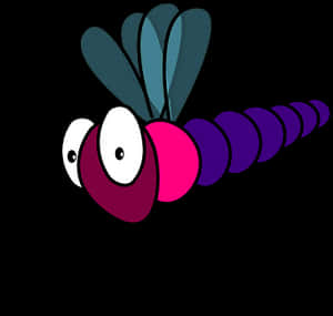 Colorful Cartoon Dragonfly PNG image with transparent background