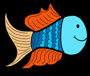 Colorful Cartoon Fish PNG image with transparent background