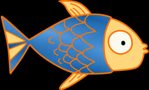 Colorful Cartoon Fish Illustration PNG image with transparent background
