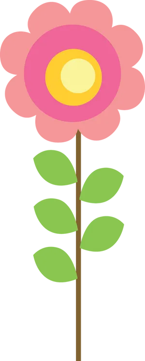 Colorful Cartoon Flower PNG Image