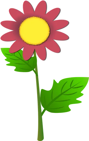 Colorful Cartoon Flower PNG Image