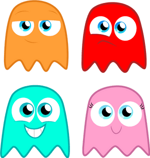 Pacman Blue Wallpaper The - Ms Pac Man Ghosts, HD Png Download PNG image with transparent background