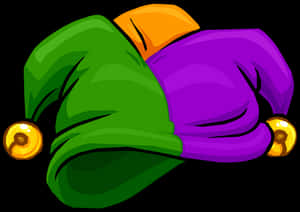 Colorful Cartoon Jester Hat PNG image with transparent background