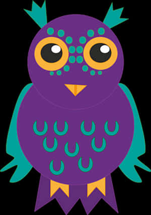 Colorful Cartoon Owl Illustration PNG image with transparent background
