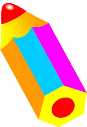 Colorful Cartoon Pencil Illustration PNG Image