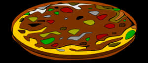 Colorful Cartoon Pizza PNG image with transparent background