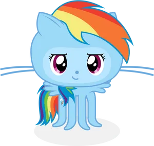 Colorful Cartoon Pony Vector PNG Image