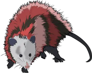 Colorful Cartoon Possum PNG Image