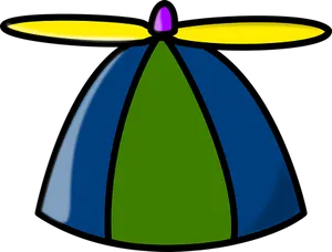 Colorful Cartoon Propeller Cap PNG Image