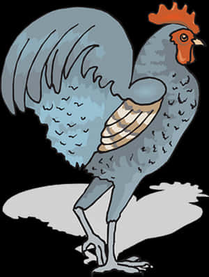 Colorful Cartoon Rooster Illustration PNG image with transparent background