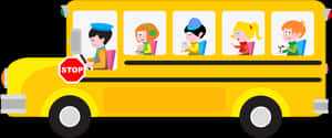 School Bus Cartoon Png, Transparent Png PNG