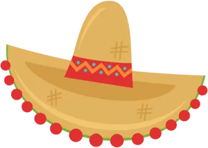 Colorful Cartoon Sombrero PNG Image