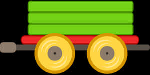 Colorful Cartoon Train Carriage PNG image with transparent background