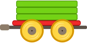 Colorful Cartoon Train Carriage PNG Image