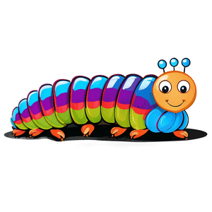 Colorful Caterpillar Illustration PNG sky PNG image with transparent background