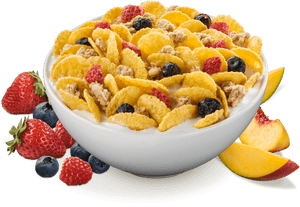 Colorful Cerealwith Fruits PNG