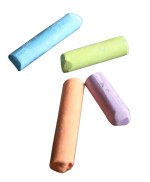 Colorful Chalk Pieces PNG image with transparent background