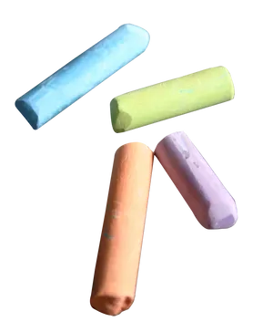 Colorful Chalk Pieces PNG Image