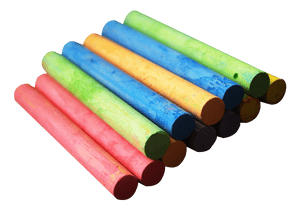 Colorful Chalk Sticks PNG image with transparent background