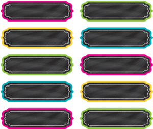 Chalkboard Brights Labels - Plastic, HD Png Download PNG with transparent background