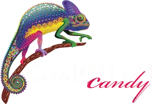 Colorful Chameleon Graphic PNG Image