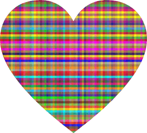 Colorful Checkered Heart Clip Art Free Stock - Checkered Heart Png PNG image with transparent background