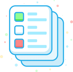 Colorful Checklist Icon PNG with transparent background