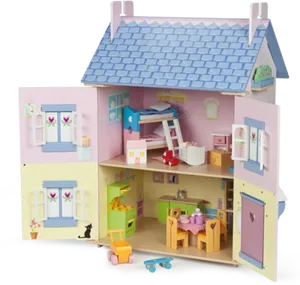 Colorful Childrens Dollhouse PNG Image