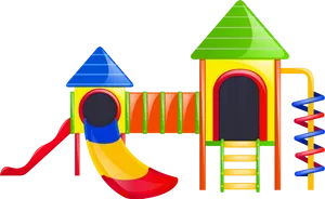 Colorful Childrens Playground Equipment PNG Image