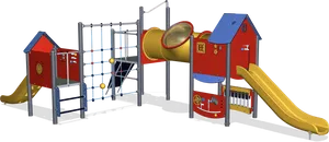 Colorful Childrens Playground Equipment PNG Image