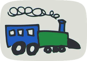 Colorful Childs Drawingof Train PNG Image