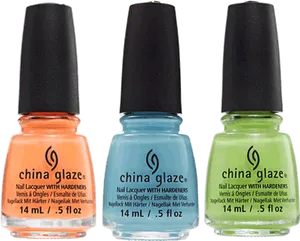 Colorful China Glaze Nail Polish Collection PNG Image