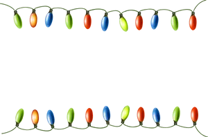 Colorful Christmas Lights Clipart PNG Image