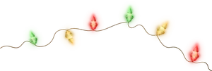 Colorful Christmas Lights String PNG Image