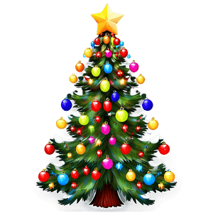 Colorful Christmas Tree PNG ddo PNG with transparent background