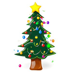 Colorful Christmas Tree PNG ynq63 PNG with transparent background